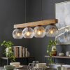 Ripoll hanging light, globe light, pendant light Ecru, black, 4-light sources