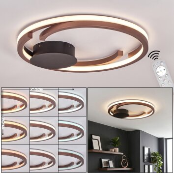 Miral ceiling light LED bronze, 1-light source, Remote control
