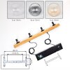 Koyoto hanging light, globe light, pendant light Ecru, black, 4-light sources