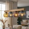 Koyoto hanging light, globe light, pendant light Ecru, black, 4-light sources