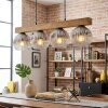 Ripoll hanging light, globe light, pendant light Ecru, black, 4-light sources