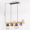 Koyoto hanging light, globe light, pendant light Ecru, black, 4-light sources