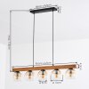 Koyoto hanging light, globe light, pendant light Ecru, black, 5-light sources