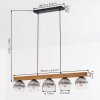 Ripoll hanging light, globe light, pendant light Ecru, black, 5-light sources