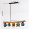 Ripoll hanging light, globe light, pendant light Ecru, black, 5-light sources