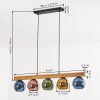 Koyoto hanging light, globe light, pendant light Ecru, black, 5-light sources