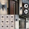 Almodofa outdoor wall light, Up & Down Light, wall light LED anthracite, 1-light source, Motion sensor