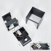 Almodofa outdoor wall light, Up & Down Light, wall light LED anthracite, 1-light source, Motion sensor