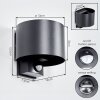 Almodofa outdoor wall light, Up & Down Light, wall light LED anthracite, 1-light source, Motion sensor