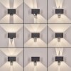 Almodofa outdoor wall light, Up & Down Light, wall light LED anthracite, 1-light source, Motion sensor