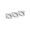 Trio recessed light LED chrome, 3-light sources