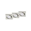 Trio recessed light LED matt nickel, 3-light sources