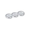 Trio recessed light LED chrome, 3-light sources