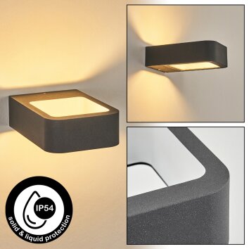 Faren outdoor wall light, Up & Down Light, wall light LED anthracite, 1-light source
