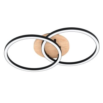 Eglo LOMALTAS-Z Ceiling Light LED brown, black, 4-light sources, Colour changer