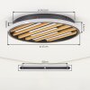 Velani LED ceiling light with wood slats, round flush ceiling lamp Ø 41 cm
