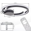 Miral dimmable LED ceiling light, round ring design with remote control, Ø 48 cm