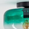 Boza vintage ceiling light with green gradient glass shade, E27, Ø28 cm