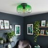 Modern ceiling light Boza with green-to-clear gradient glass shade for hallways and entryways