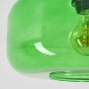 Boza green glass ceiling light, retro flush mount lamp with E27 socket, Ø 28 cm