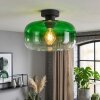 Retro ceiling light Boza with green-to-clear gradient glass shade, ø 28 cm, E27
