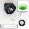 Retro ceiling light Boza with green-to-clear gradient glass shade, ø 28 cm, E27