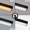 Nemil LED ceiling light, flat ring and bar design for living room, Kelvin change