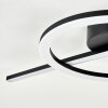 Nemil LED ceiling light, flat ring and bar design for living room, Kelvin change
