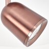 Lemak LED ceiling spotlight in copper, GU10 adjustable ceiling light with swivel head