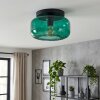 Boza green glass ceiling light with rounded shade, E27, Ø 28 cm, retro modern