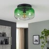 Boza round ceiling light with green gradient glass shade, E27, 28 cm diameter