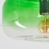 Boza round ceiling light with green gradient glass shade, E27, 28 cm diameter