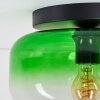 Boza round ceiling light with green gradient glass shade, E27, 28 cm diameter