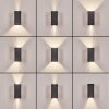Hoods LED outdoor wall light with up and down beam, IP44 for patio and front door