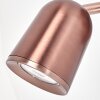 Lemak LED wall spotlight, copper adjustable wall light with swivel head
