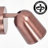 Lemak LED copper wall light set of 2, adjustable GU10 reading spotlight