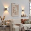 Badajoz up down wall light set of 2, cube G9 design in taupe