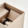 Badajoz up down wall light set of 2, cube G9 design in taupe