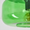 Boza green glass ceiling light, retro flush mount for dining room and hallway
