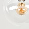 Gastor glass globe ceiling light, clear round shade, E27 retro ceiling lamp