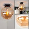 Globe Light Gastor with a round Retro amber glass shade, ø 25 cm, E27 socket