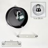 Gastor globe ceiling light with smoked glass shade, E27 retro flush mount