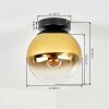 Gastor globe ceiling light, retro flush mount ceiling lamp for living room