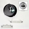 Gastor smoked glass ceiling light with globe shade, E27 retro hallway lamp