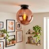 Gastor globe flush mount ceiling light, E27 retro light for living room, hallway