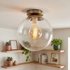 Gastor glass globe ceiling light with antique brass finish and E27 fitting
