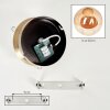 Gastor flush mount ceiling light with amber glass globe, E27 retro fixture