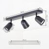 Lemak LED 3-light adjustable ceiling spotlight with rotating GU10 cylinder heads