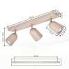 Lemak LED ceiling spotlight, 3-light adjustable GU10 spot bar for living rooms