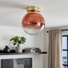 Gastor globe ceiling light, E27 flush mount light for living room, retro vintage